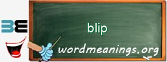 WordMeaning blackboard for blip